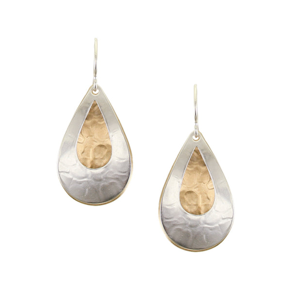 Teardrop with Teardrop Frame Wire Earrings