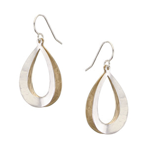 Back to Back Teardrop Frames Wire Earrings