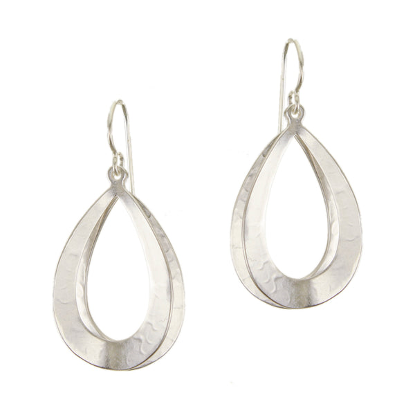 Back to Back Teardrop Frames Wire Earrings