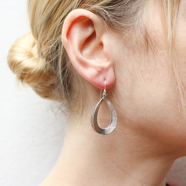 Back to Back Teardrop Frames Wire Earrings