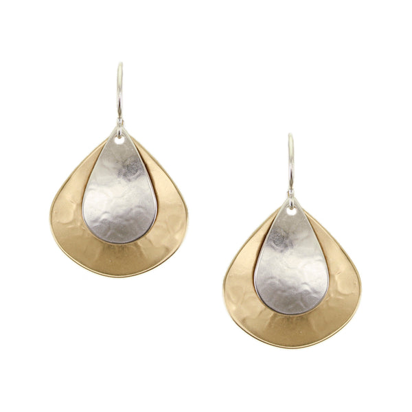 Layered Teardrops Wire Earrings