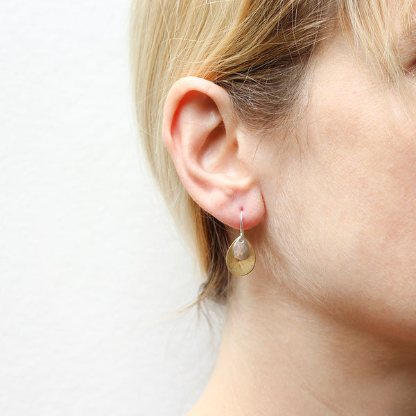 Small Layered Teardrops Wire Earrings