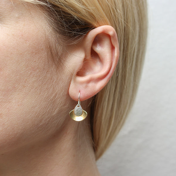 Small Layered Teardrops Wire Earrings