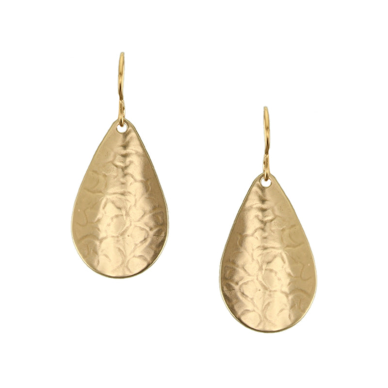 Curved Teardrops Wire Earrings