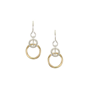 Mini Tiered Rings Wire Earrings