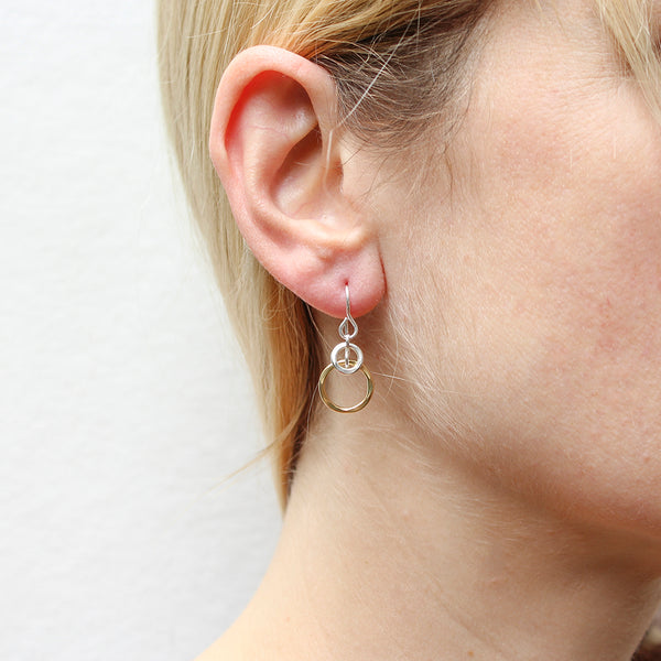 Mini Tiered Rings Wire Earrings