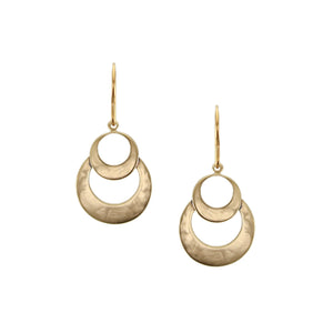 Layered Cutout Discs Wire Earrings