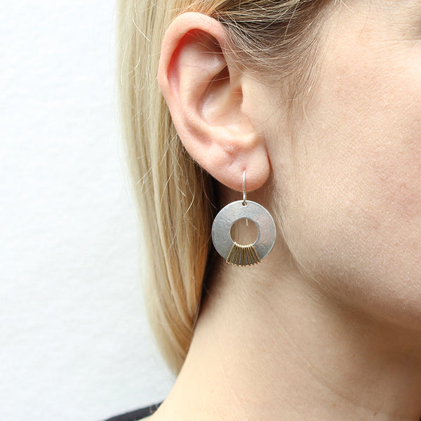 Wire Wrapped Cutout Disc Wire Earring