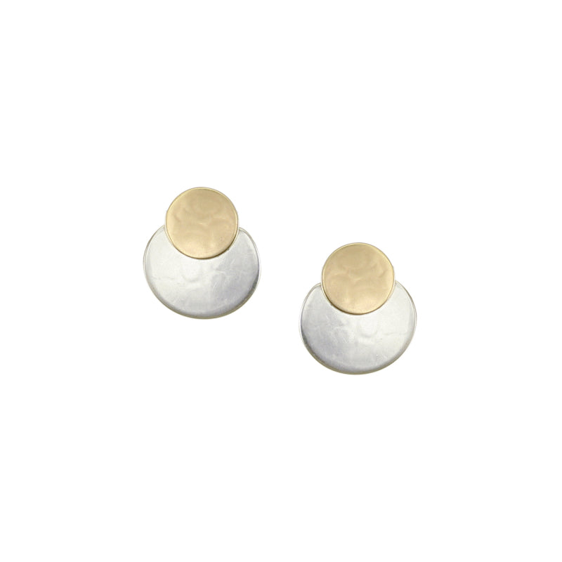 Layered Discs Post Earrings