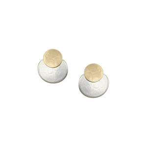 Layered Discs Post Earrings
