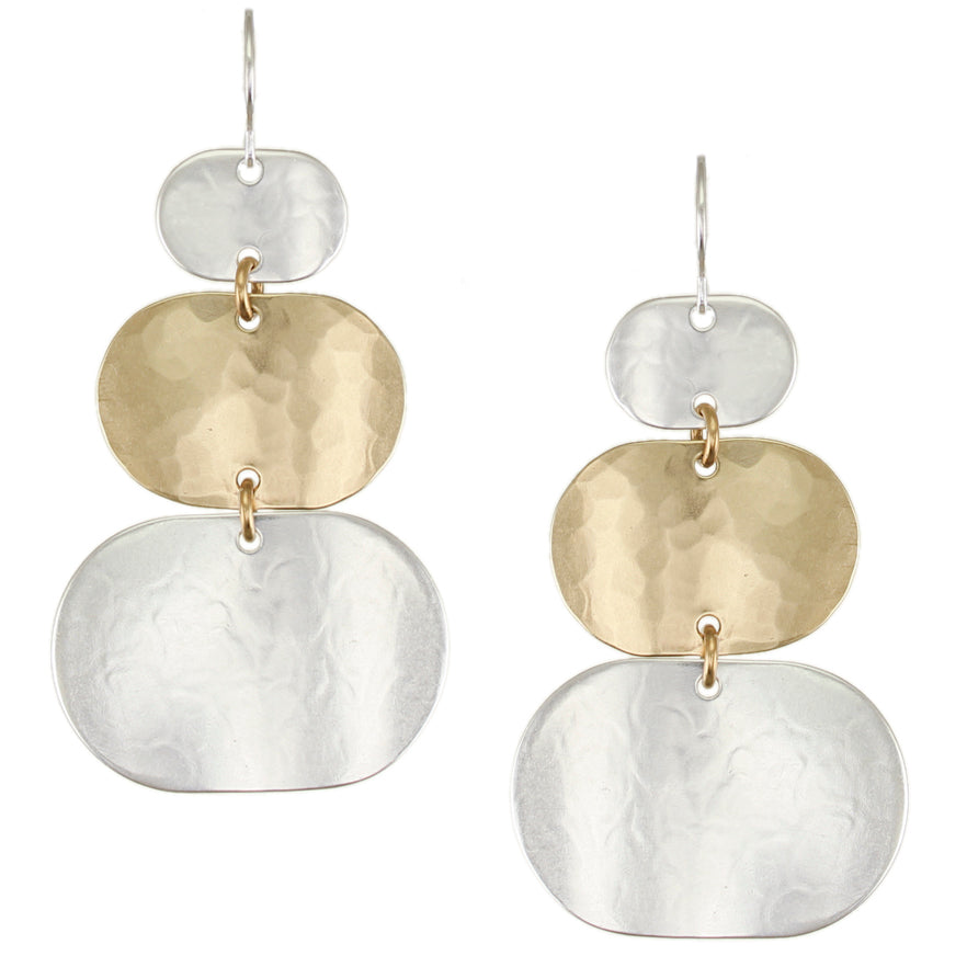 Tiered Ovals Wire Earrings