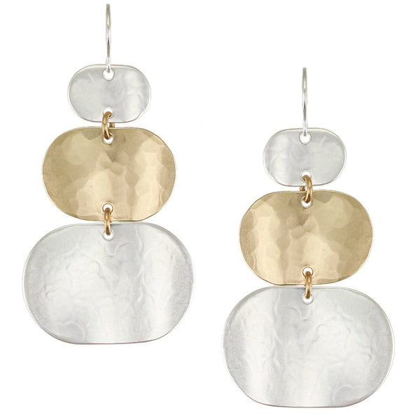 Tiered Ovals Wire Earrings