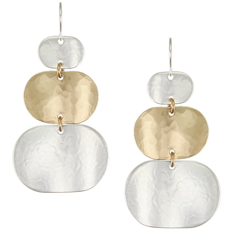 Tiered Ovals Wire Earrings