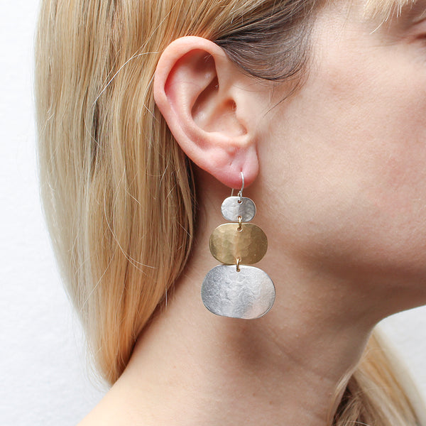 Tiered Ovals Wire Earrings
