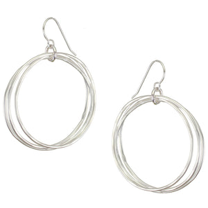 Large Ring Bunch Wire Earrings