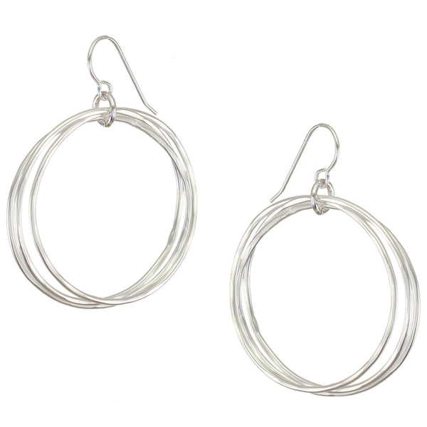 Large Ring Bunch Wire Earrings
