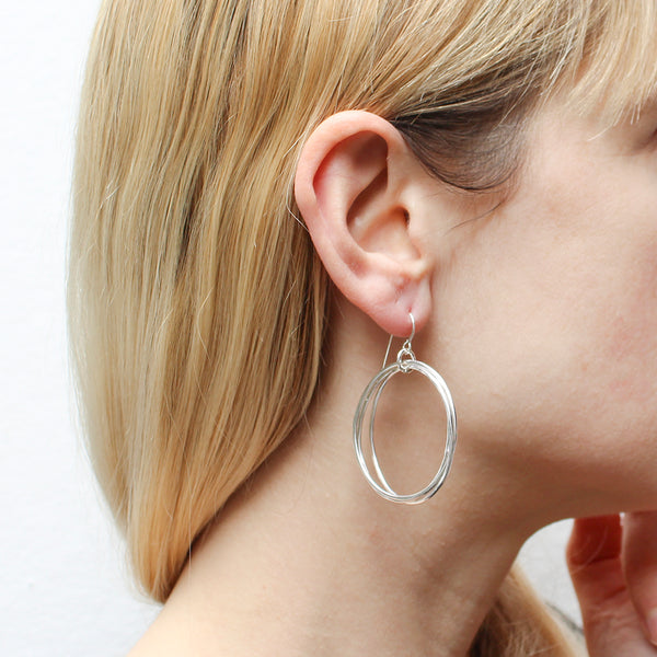 Large Ring Bunch Wire Earrings