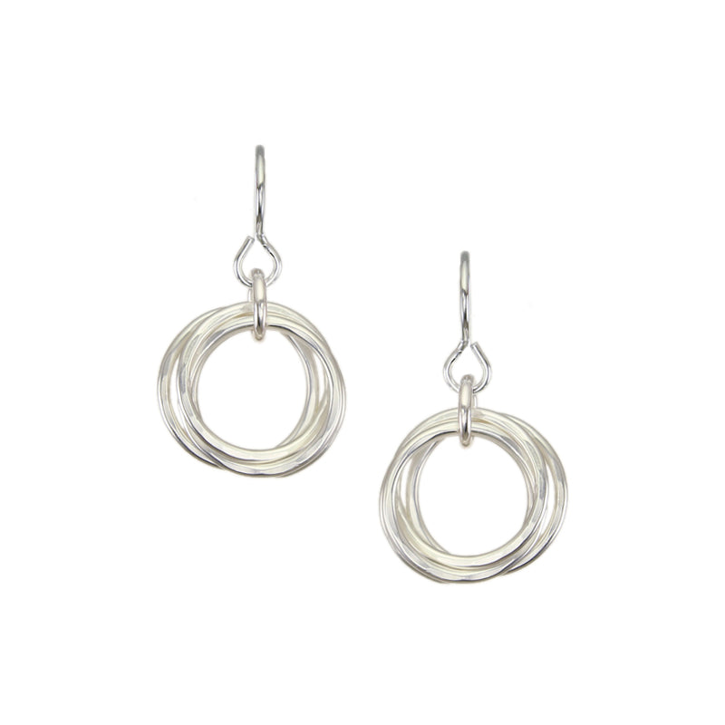 Small Ring Bunch Wire Earrings