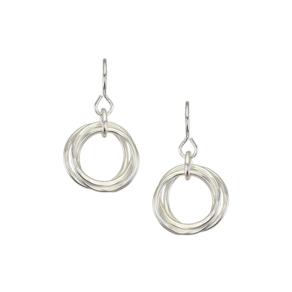 Small Ring Bunch Wire Earrings