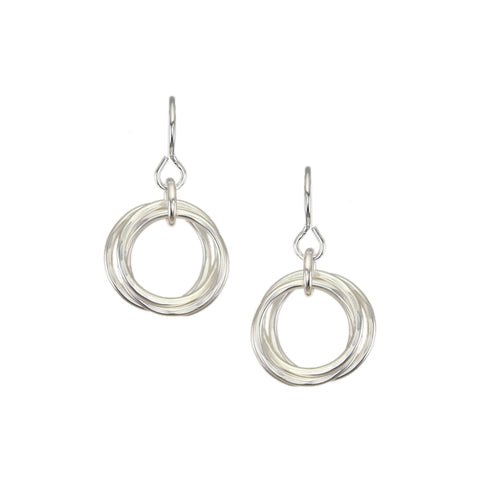 Small Ring Bunch Wire Earrings