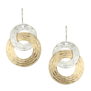 Medium Interlocking Rings Wire Earrings