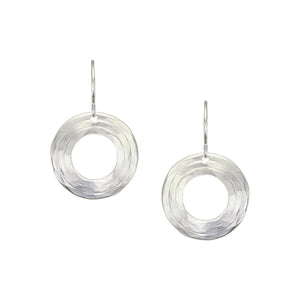 Small Textured Ring Wire Earrings