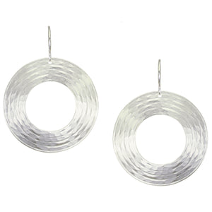 Large Textured Ring Wire Earrings