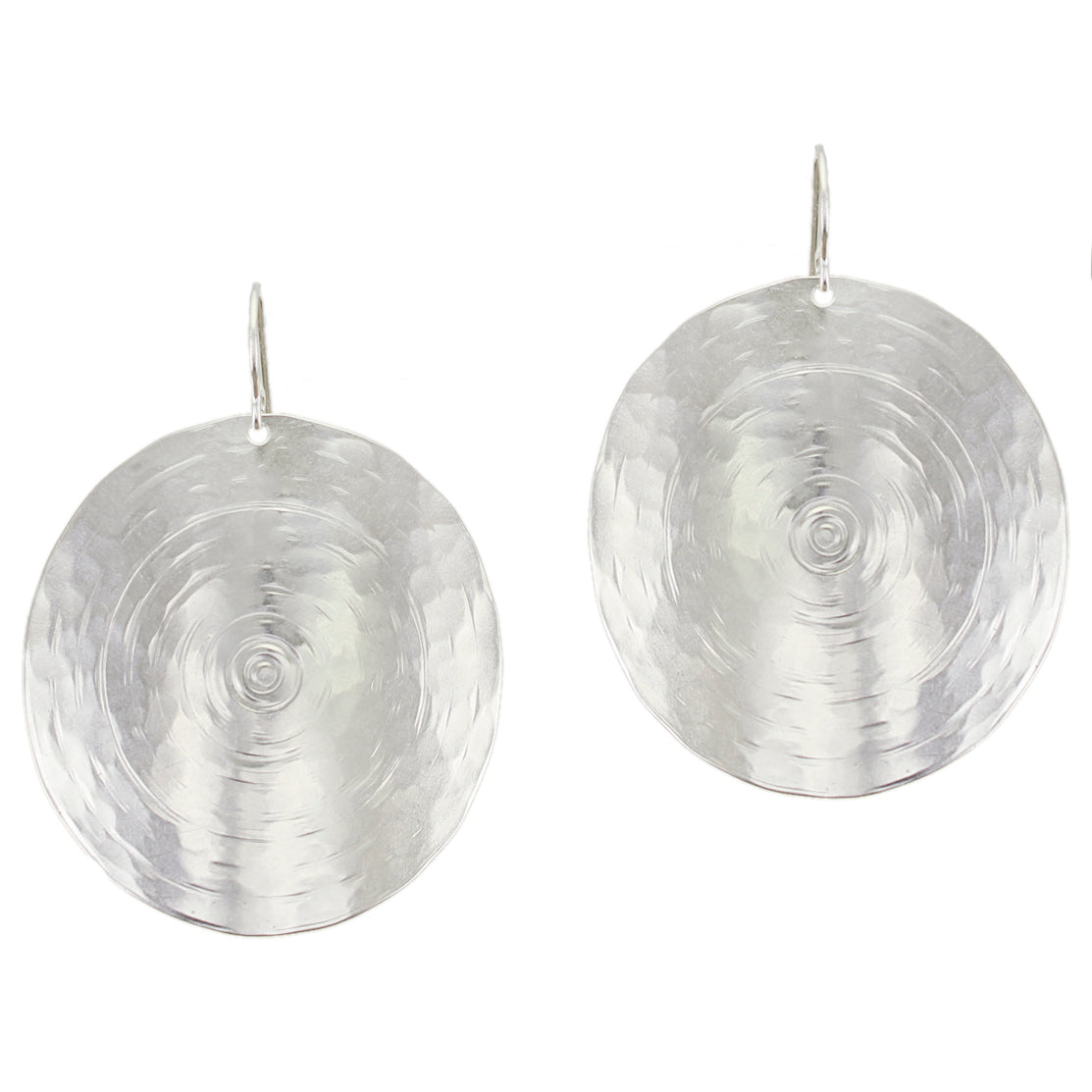 Extra Large Ripple Disc Wire Earrings