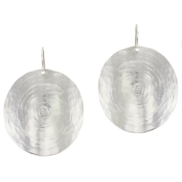 Extra Large Ripple Disc Wire Earrings
