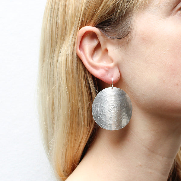 Extra Large Ripple Disc Wire Earrings