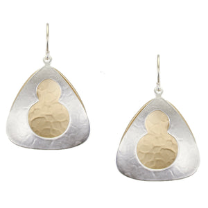 Layered Triangles with Cutout Wire Earrings