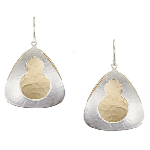 Layered Triangles with Cutout Wire Earrings