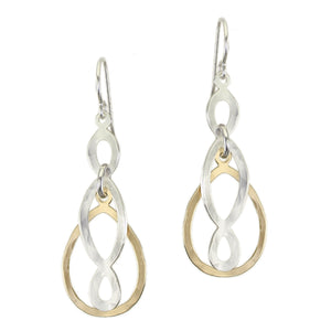 Teardrop Ring with Oval Lattice Wire Earrings