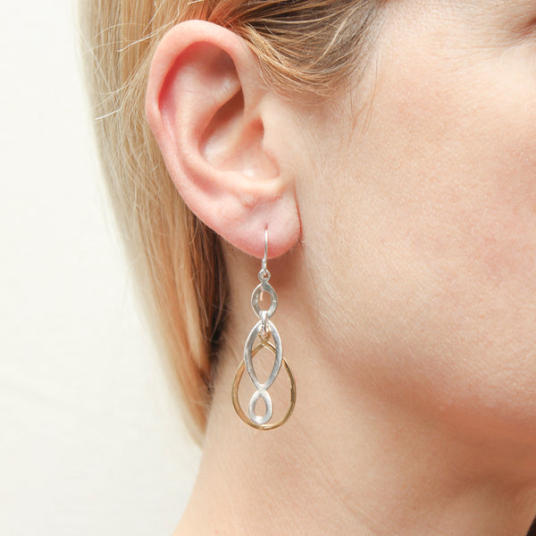 Teardrop Ring with Oval Lattice Wire Earrings