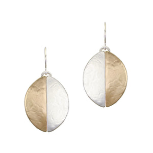 Half and Half Oval Wire Earrings