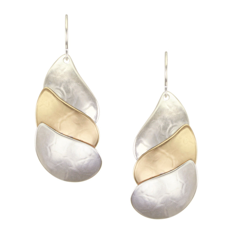 Triple Layered Paisley Wire Earrings