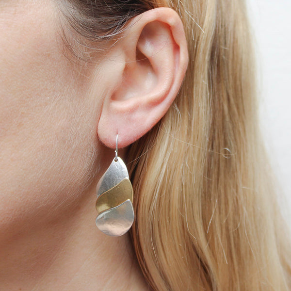 Triple Layered Paisley Wire Earrings