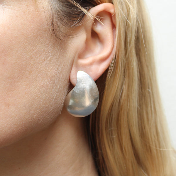 Large Paisley Post or Clip Earring