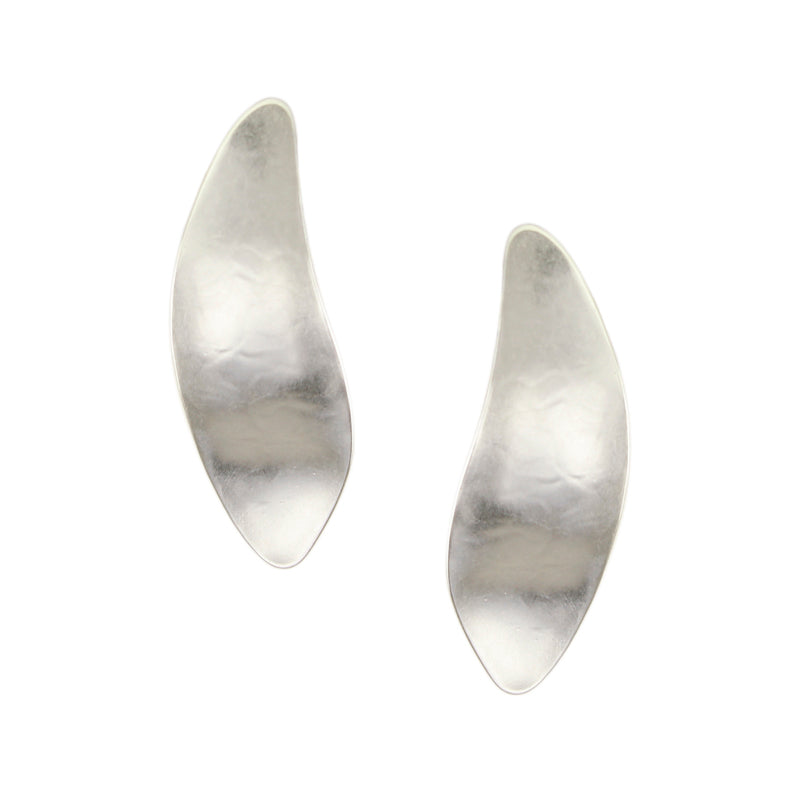 Sculpted Leaf Post or Clip Earring