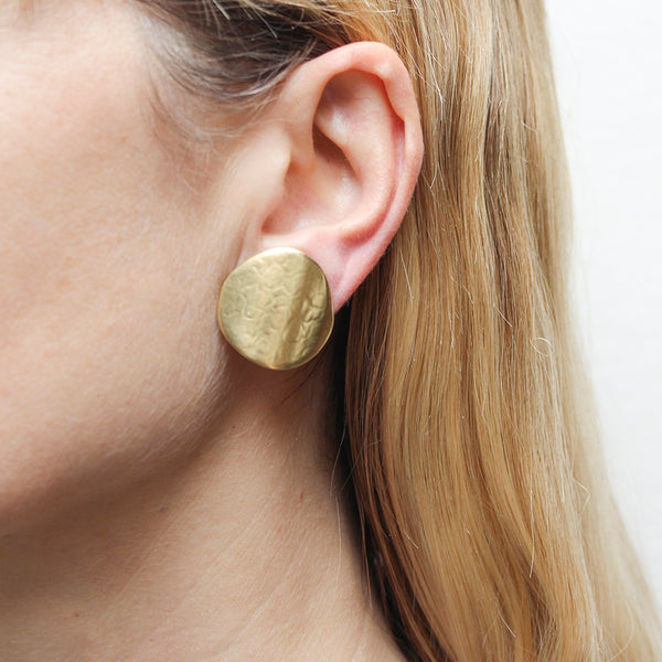 Large Organic Polka Dot Post or Clip Earring