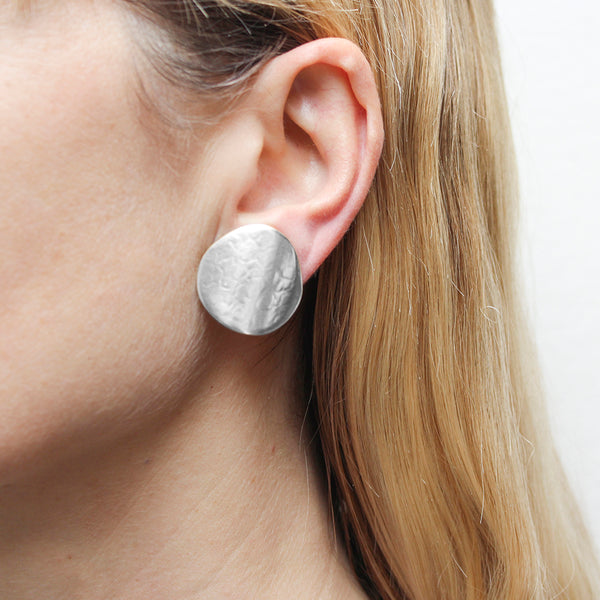 Large Organic Polka Dot Post or Clip Earring