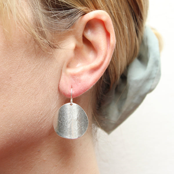Large Organic Polka Dot Wire Earrings