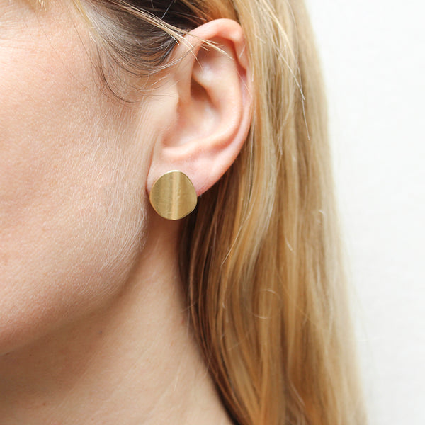 Small Organic Polka Dot Post or Clip Earring