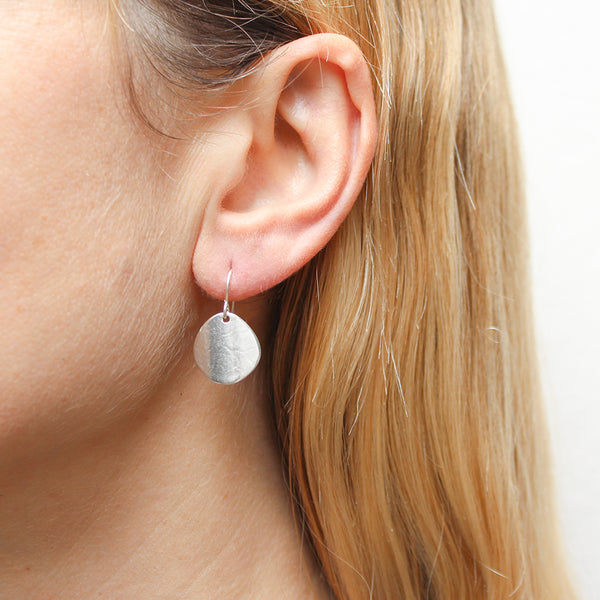 Small Organic Polka Dot Wire Earrings