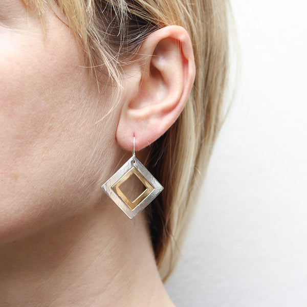 Square Frames Wire Earrings