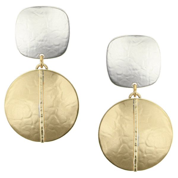 Large Medallion Post or Clip Earrings
