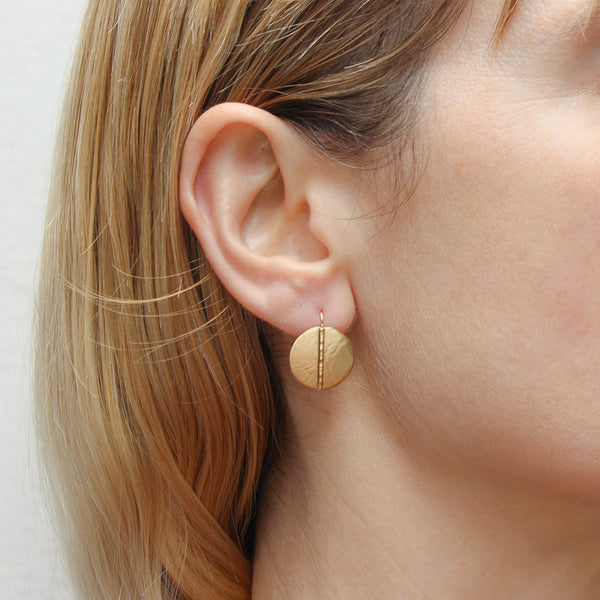 Small Medallion Wire Earrings