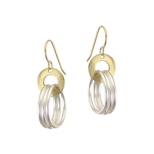Medium Ring and Hoops Wire Earrings