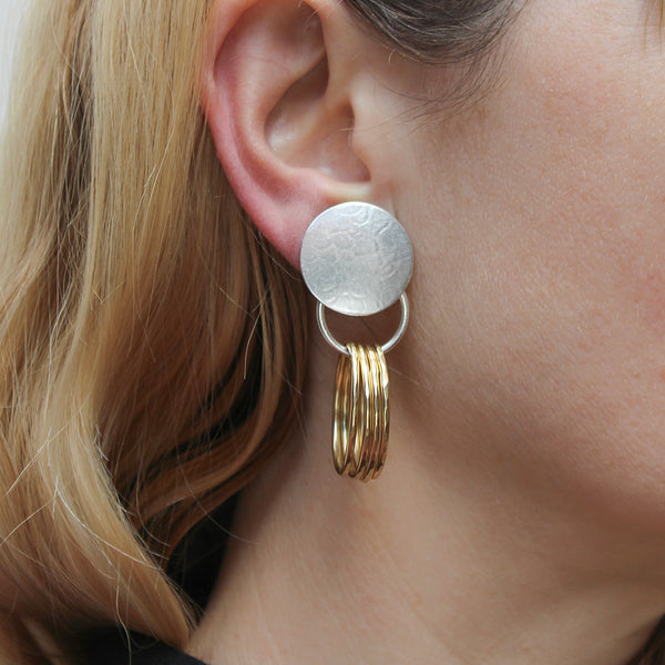 Ring Hoop Post or Clip Earrings