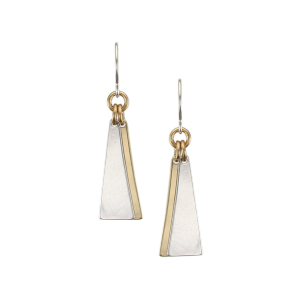 Layered Triangles Wire Earrings
